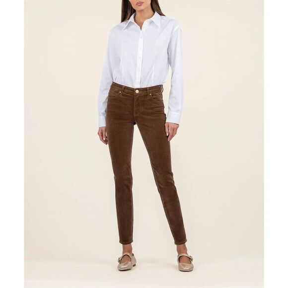 NWT Kut From The Kloth Diana Plus Corduroy Skinny Pants Size 24W Brown - Picture 11 of 12